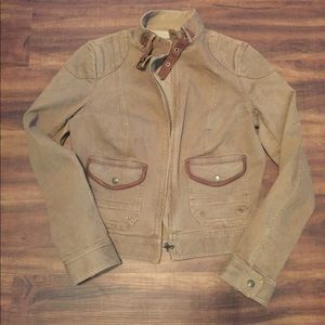 Authentic Ralph Lauren Jacket with Leather Trim